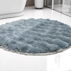 Okrugla prostirka za kupatilo sa resicama – fi 80 cm A6