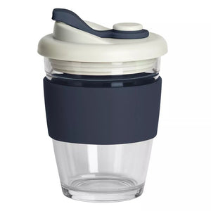 GUSTO MAXI, čaša sa silikonskim držačem, 350 ml, plava