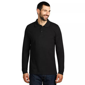 GATOR, pamučna polo majica dugih rukava, crna
