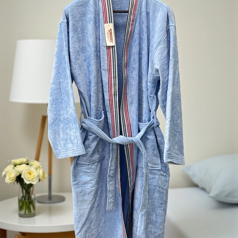 Bade Mantil Frotir Light Blue XXL – Veličina Stripe