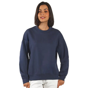BIG, unisex široka dukserica od organskog pamuka, 300 g/m2, plava
