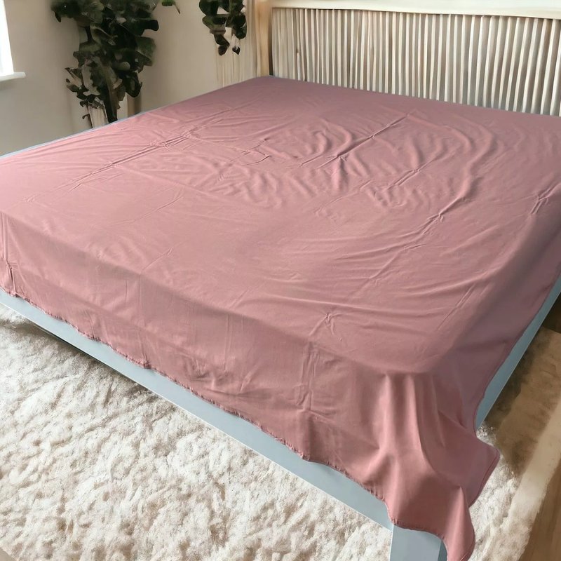 Čaršav Ranforce singl ležaj Puder roze