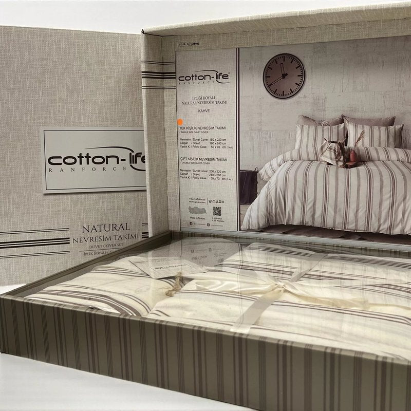 Komplet set posteljina Cotton-Life 160x220cm Kahve