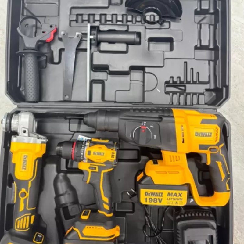 Komplet Aku 3u1 šrafilica, brusilica i bušilica sa čekićem (hilti)