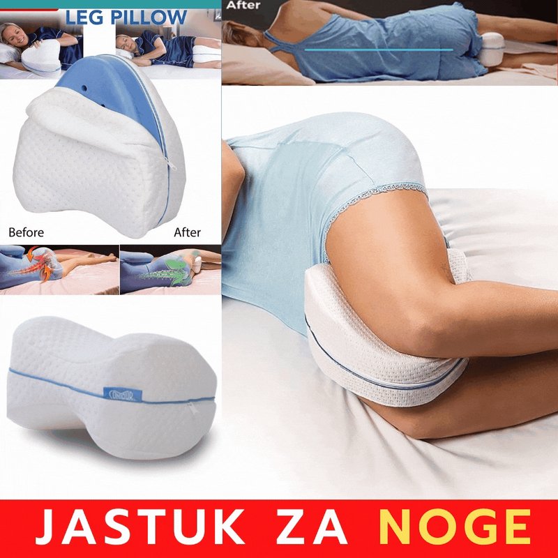 Jastuk za noge i kolena – Ublažava bolove išijasa, leđa, bokova, kolena, zglobova i trudnoće