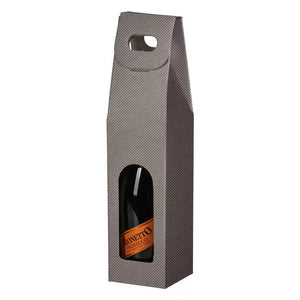 BOTTLE, troslojna samosklopiva poklon kutija za flašu, siva