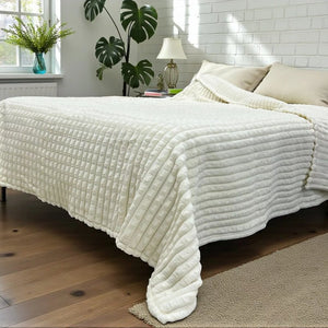 Ćebe Harmony Wafle Glat 220x240cm Prljavo bela boja