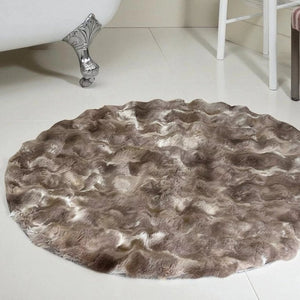Okrugla Prostirka za kupatilo fi 100cm Braon mix boja
