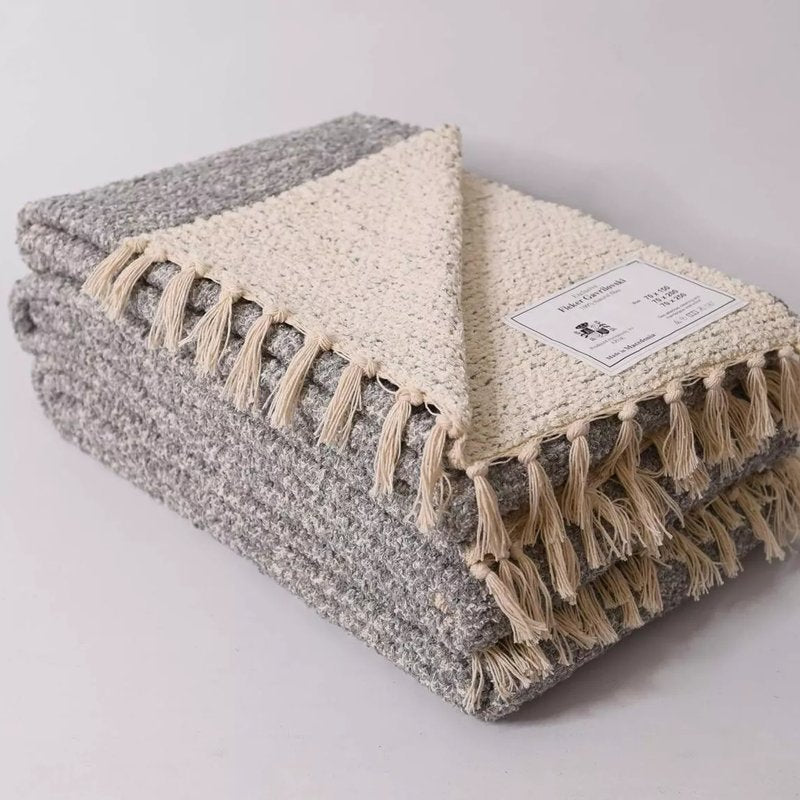 Fleker-prekrivač garnitura Dva lica (trosed-dvosed-fotelja) Grey