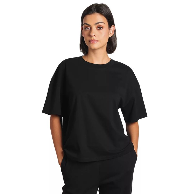BIG T LADY, ženska široka majica od organskog pamuka, 180 g/m2, crna
