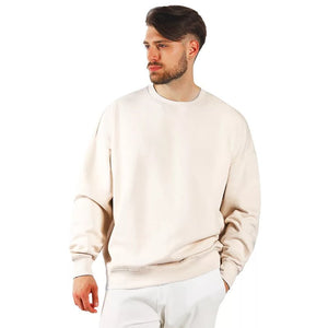 BIG, unisex široka dukserica od organskog pamuka, 300 g/m2, svetlo braon