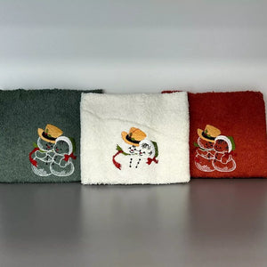 New Year set 3 peškira 30x50cm Sneško