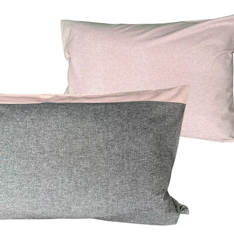 Jastucnica od Flanela 50x70cm Dva lica Roze/Siva boja