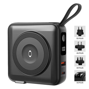 BARACUDA 2 10PD, univerzalni putni punjač pomoćna baterija, 10.000 mah, pd 20w, sa magnetom, crna