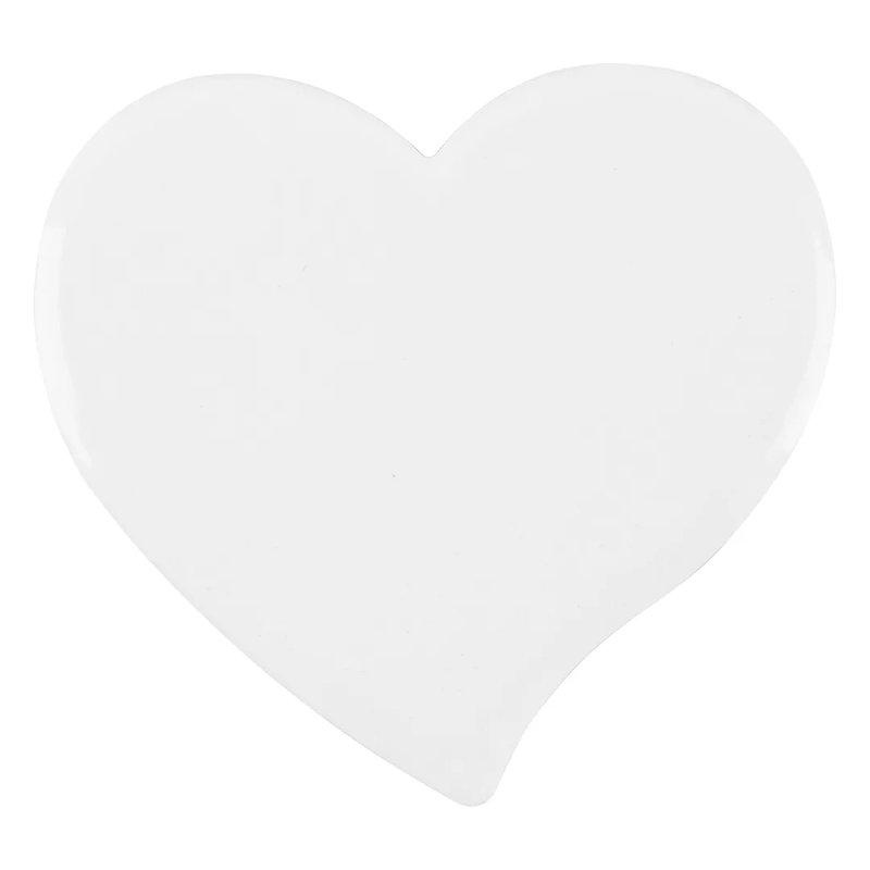 MEMO HEART, keramički magnet, beli