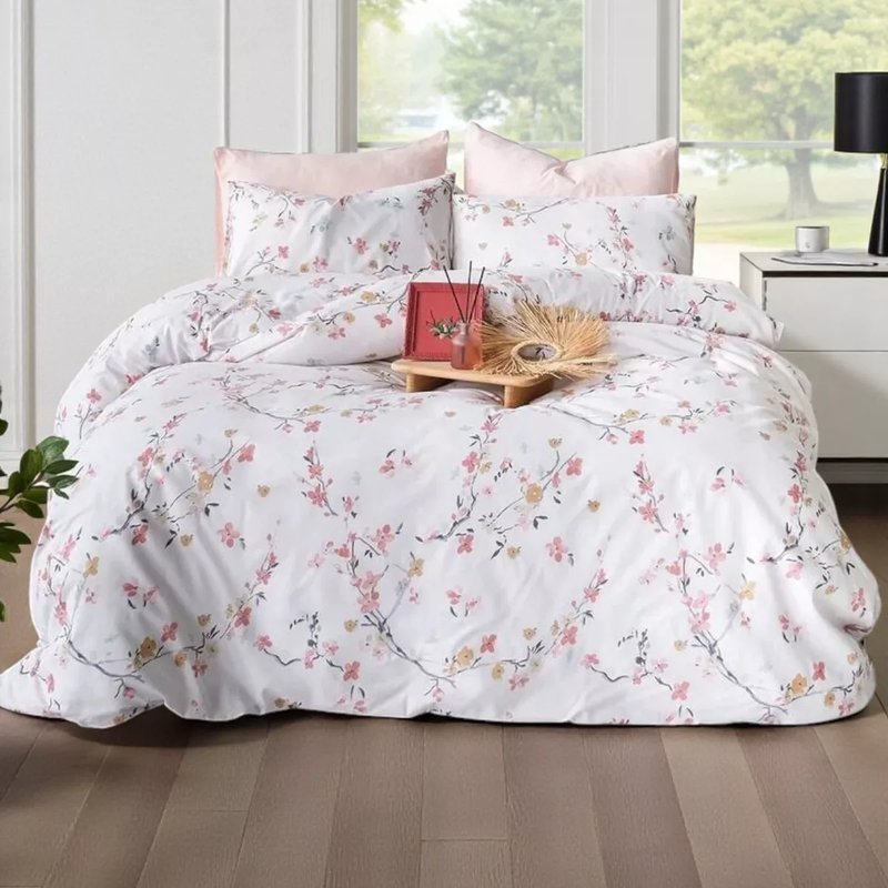 Komplet set posteljina Cotton 200x220cm Sakura Pudra – Francuski ležaj