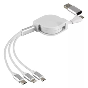 FLASH 60W 6IN1, usb type-c kabl za punjenje i prenos podataka, 6 u 1, 60w, beli
