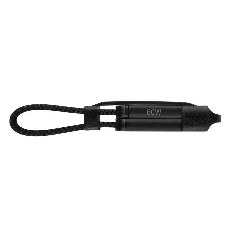 FELIX 2IN1, usb type-c kabl za punjenje i prenos podataka, sa funkcijom priveska za ključeve, 2 u 1, 60w, crni