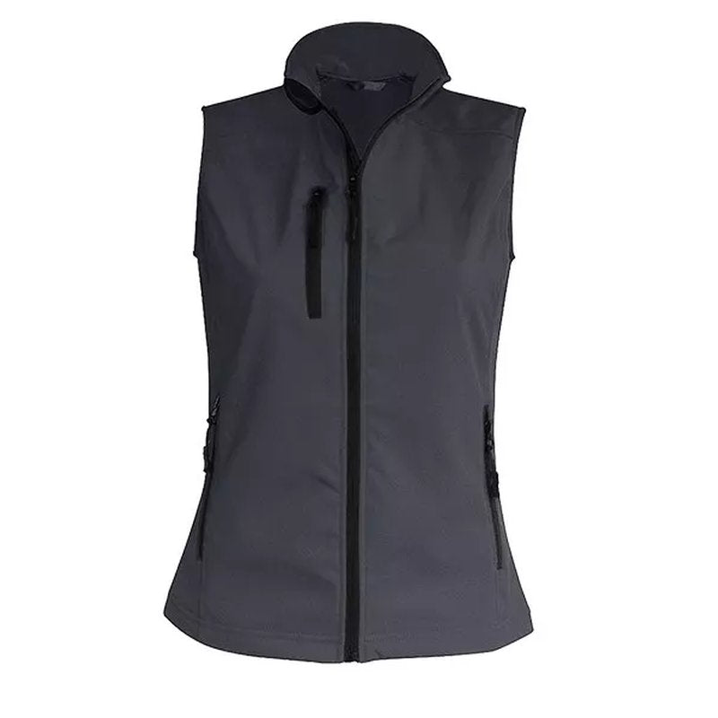 FEEDBACK WOMEN, ženski softshell prsluk, tamno sivi