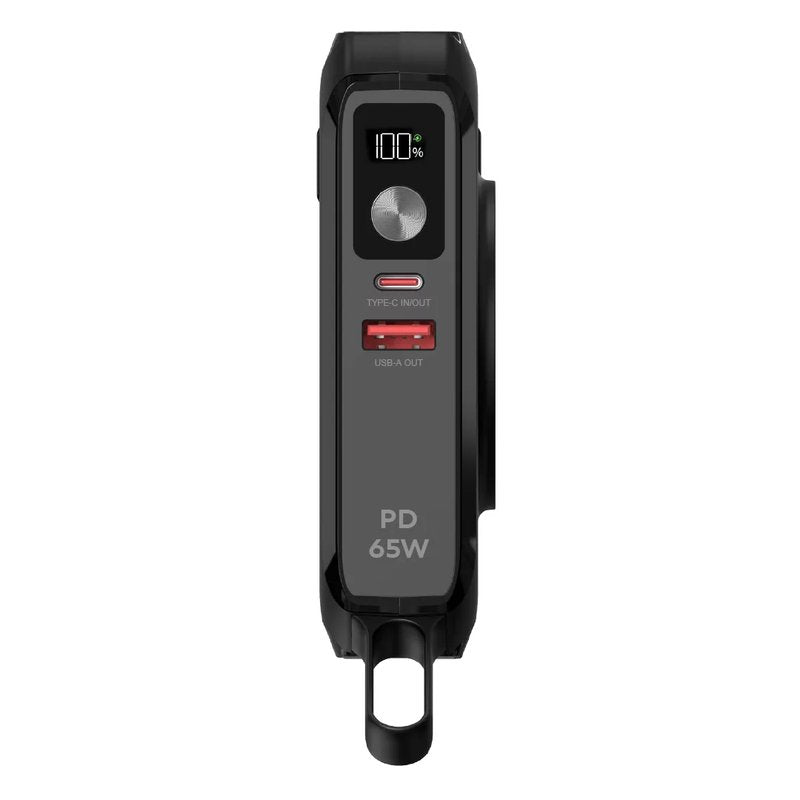 BARACUDA PRO, univerzalni putni punjač laptop pomoćna baterija, 15.000 mah, pd 65w, sa magnetom, crna