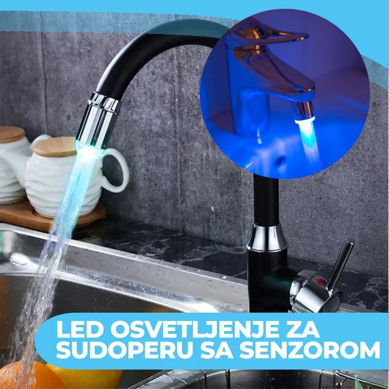 LED svetleći dodatak za slavinu sa senzorom
