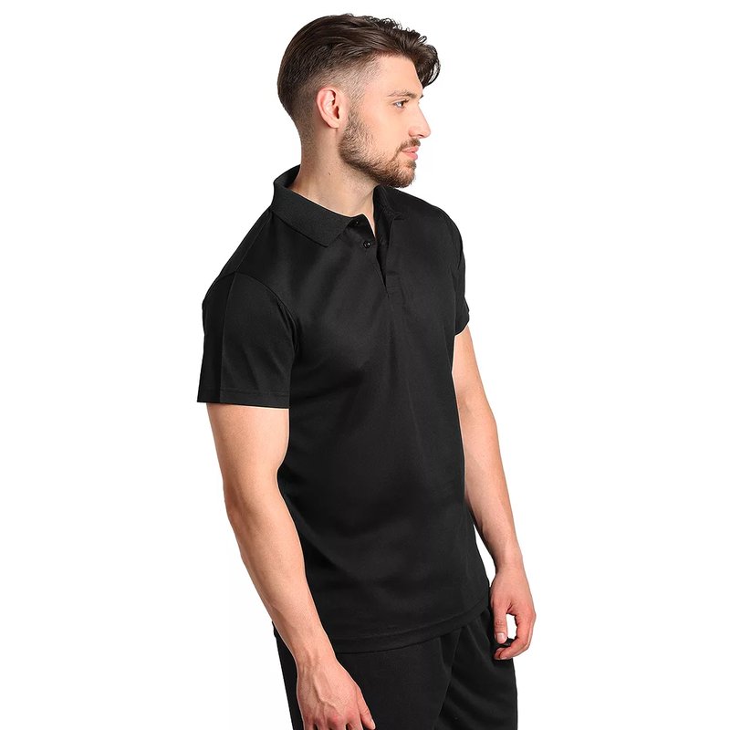 LACROSS, sportska polo majica, 130 g/m2, crna