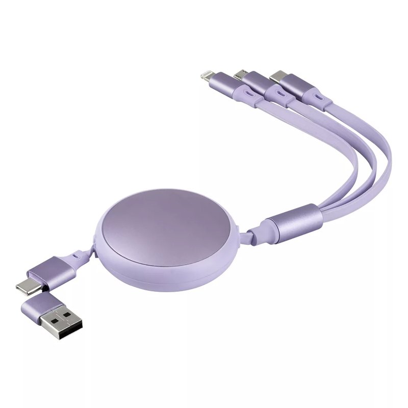 KEPLER 6IN1, usb type-c kabl za punjenje i prenos podataka, 6 u 1, 60w, lila