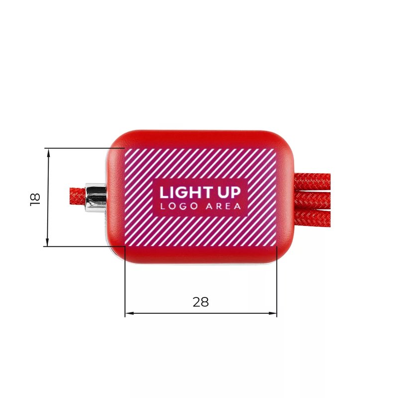 ODON 3IN1, usb kabl za punjenje 3 u 1, crveni