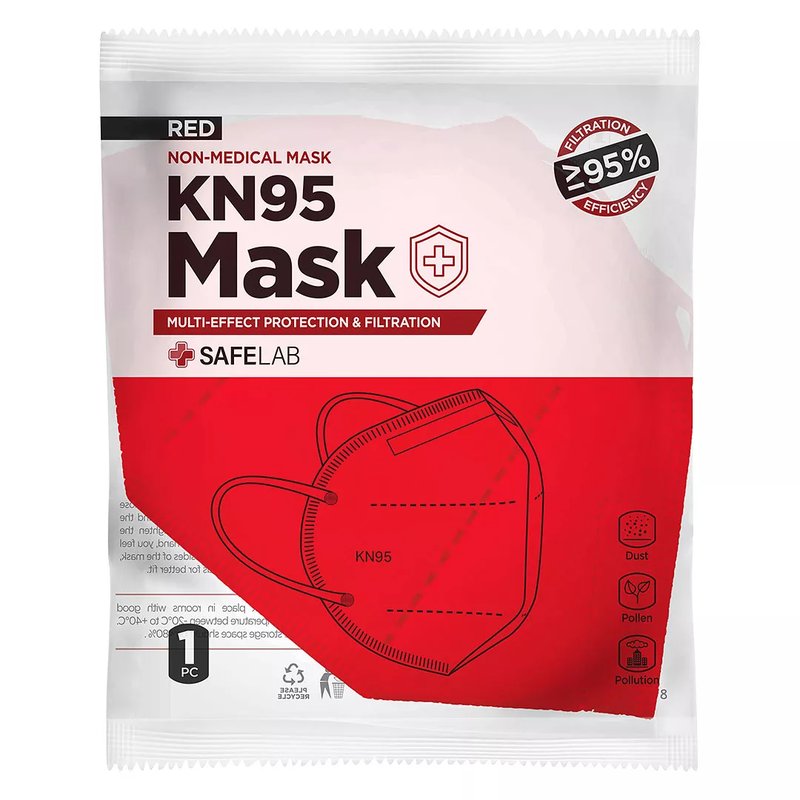 KN95, maska, crvena
