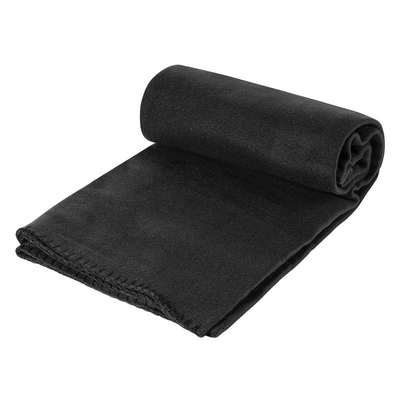 BLANKET FLAT, ćebence od brušenog polara, 180 g/m2, crno