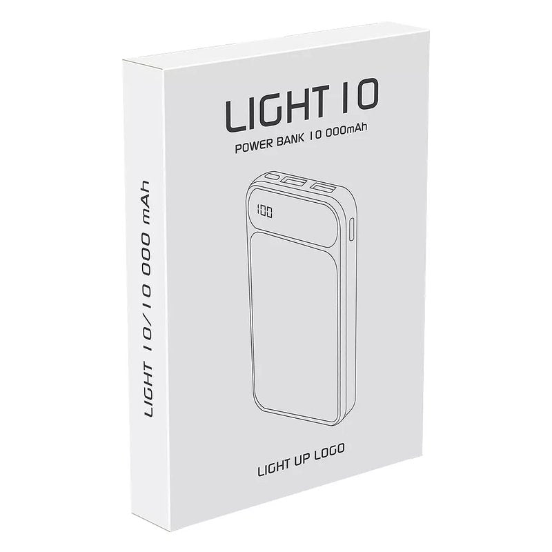 LIGHT 10, pomoćna baterija, 10000 mah, crna