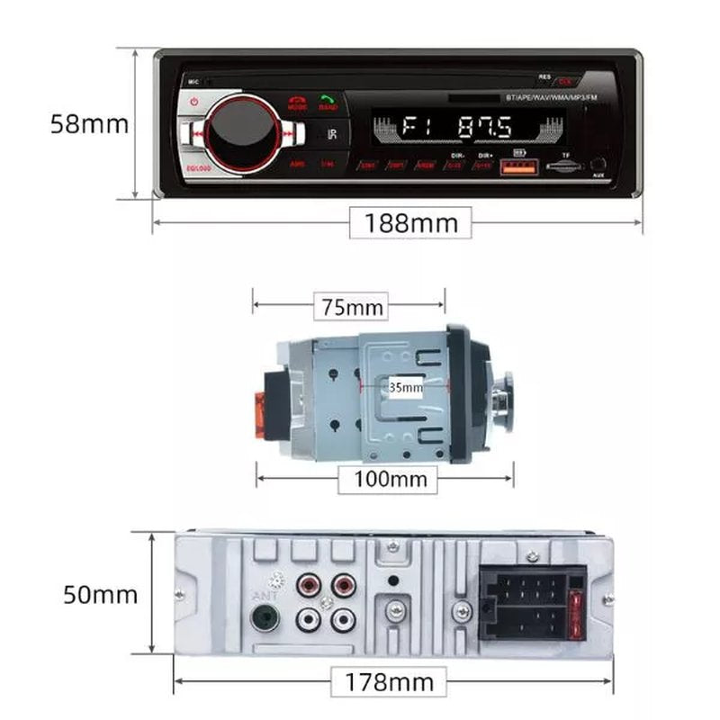 Bluetooth auto radio – MP3 plejer – LCD