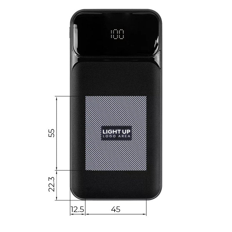CONNECTOR LED, pomoćna baterija, 10.000 mah, crna