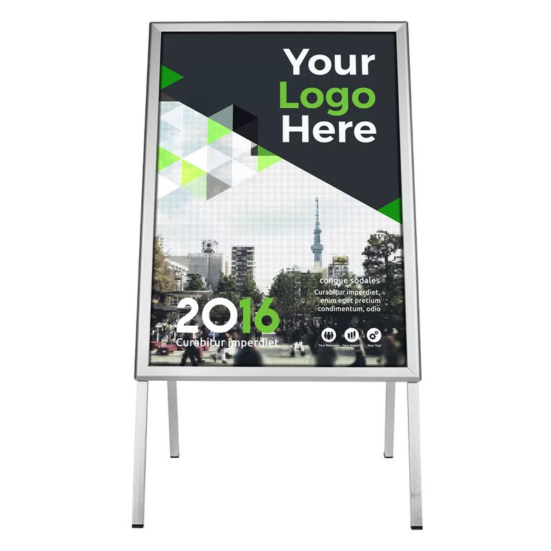 A-BOARD B2, aluminijumski reklamni ram, srebrni