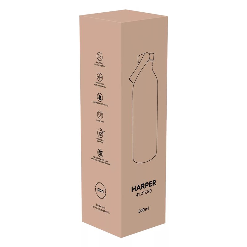 HARPER, boca za vodu, 500 ml, srebrna