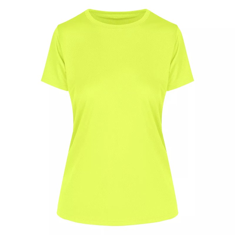 CROSSFIT LADY, ženska sportska majica kratkih rukava, 130 g/m2, neon žuta