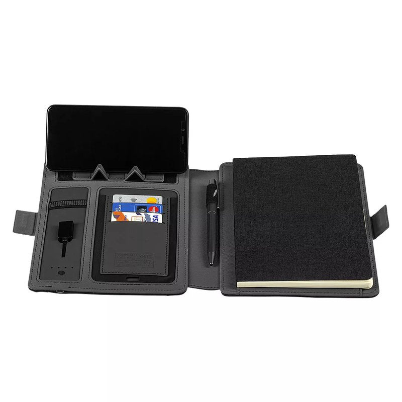 DARWIN, portfolio sa notesom a5 i pomoćnom baterijom 4000 mah, crni