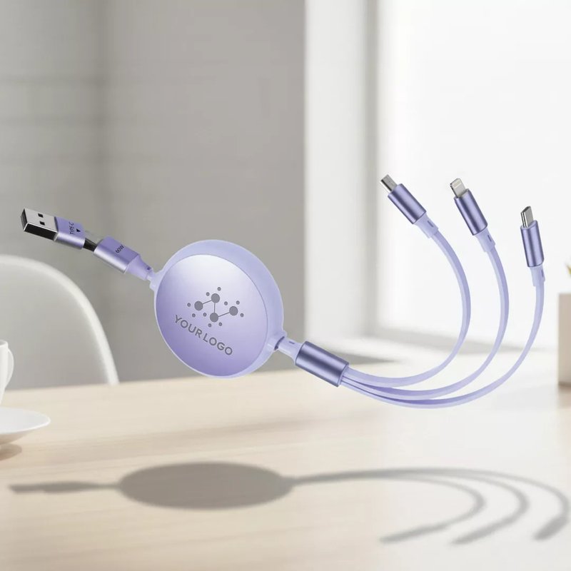 KEPLER 6IN1, usb type-c kabl za punjenje i prenos podataka, 6 u 1, 60w, lila