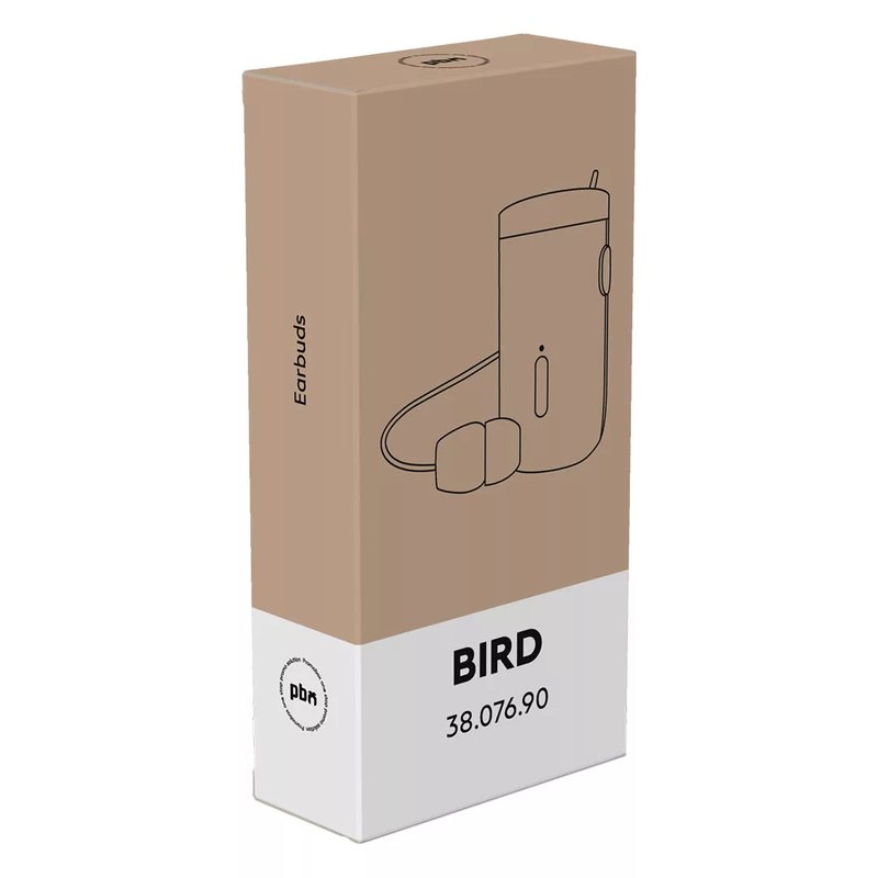 BIRD, bežična stereo slušalica, bela