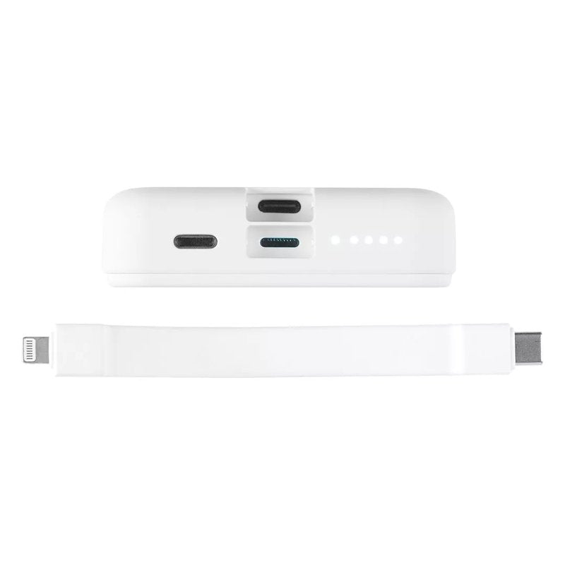 DEFENDER PD, pomoćna baterija sa magnetom, 10.000 mah, bežično punjenje, 15w, bela
