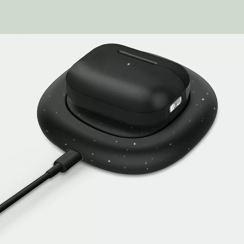 META, bežične stereo slušalice sa bežičnim punjenjem, crna