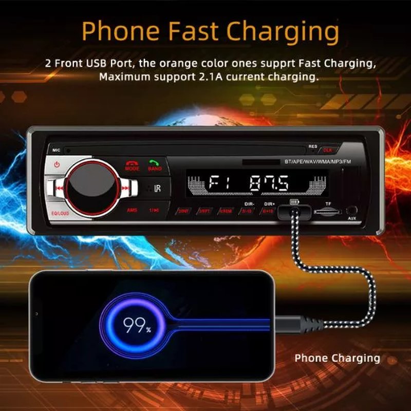 Bluetooth auto radio – MP3 plejer – LCD