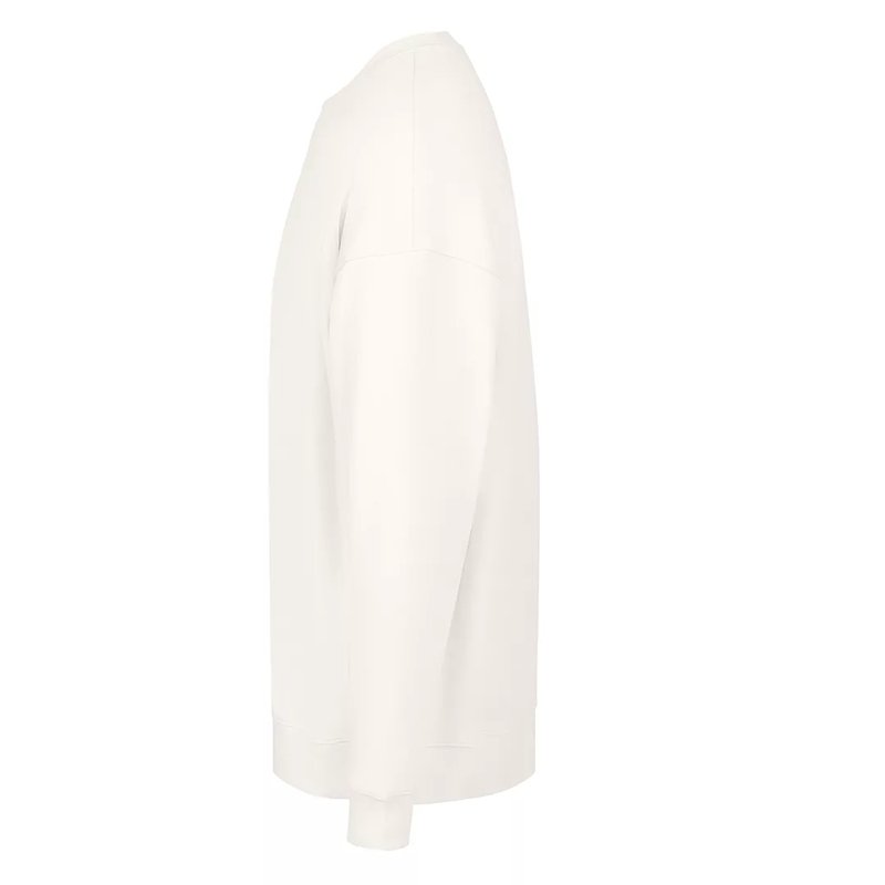 BIG, unisex široka dukserica od organskog pamuka, 300 g/m2, krem-bela