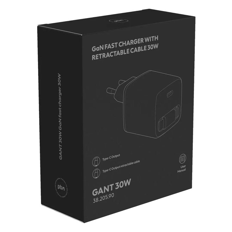 GANT 30W, zidni punjač 30w, beli