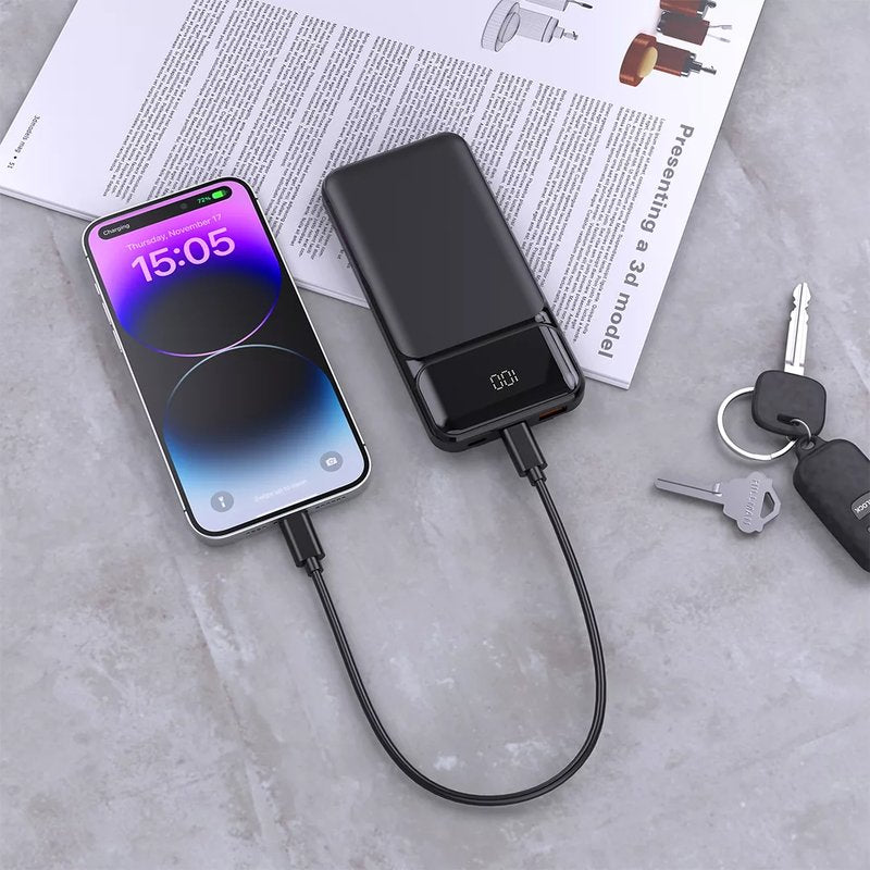 CONNECTOR LED, pomoćna baterija, 10.000 mah, crna