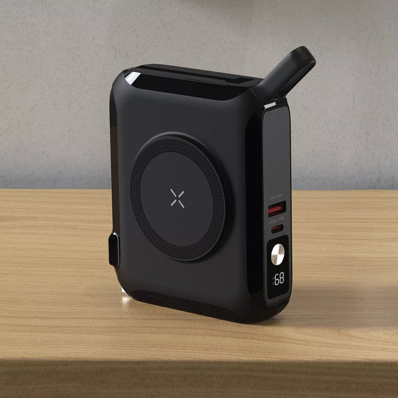 BARACUDA PRO, univerzalni putni punjač laptop pomoćna baterija, 15.000 mah, pd 65w, sa magnetom, crna