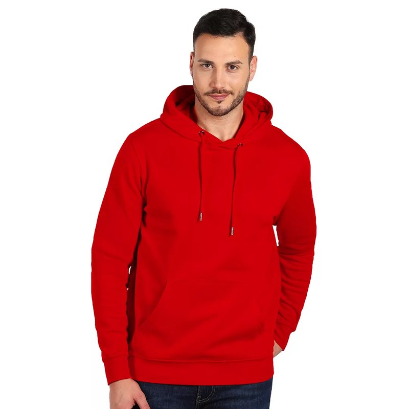 ABSOLUT HOODY 350, dukserica sa kapuljačom, od organskog pamuka, 350 g/m2, crvena
