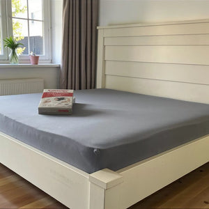 Čaršav Pamuk – Lastiš 200×200/25cm Dark grey color/Navy blue
