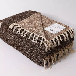 Fleker-prekrivač garnitura Dva lica (trosed-dvosed-fotelja) BROWN