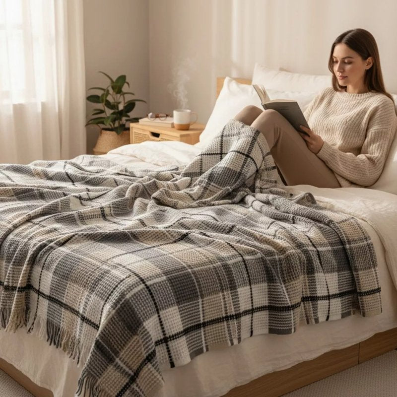 Ćebe Cozy 150x200cm Inka Gri – Akril/Pamuk